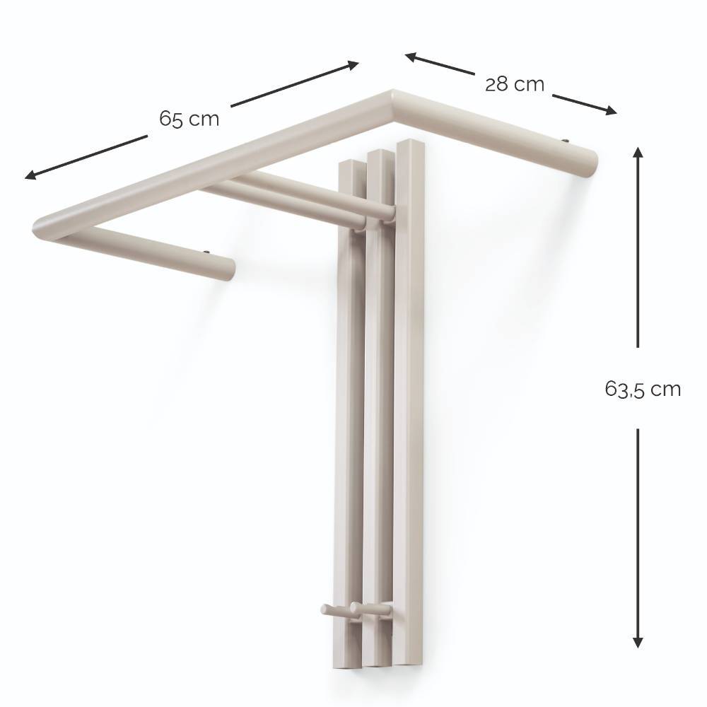 Stahl-Garderobe in Taupe - Oleganos