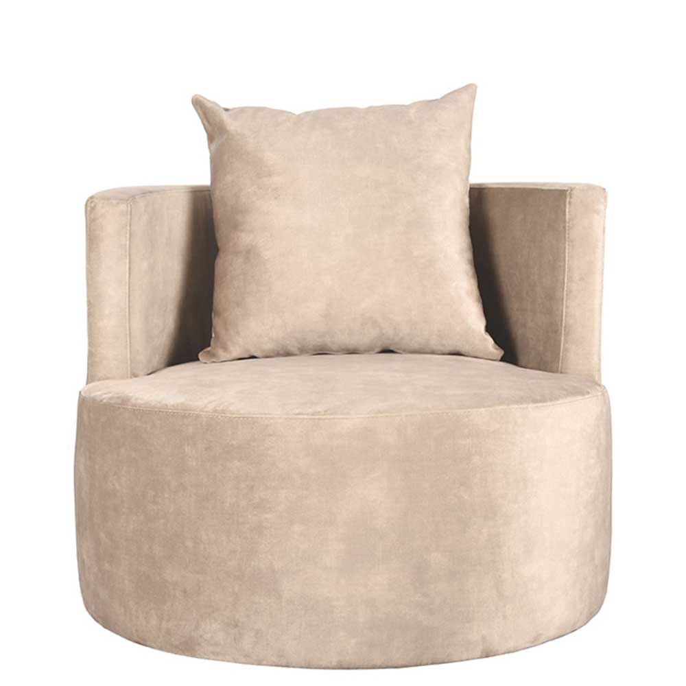 Polstersessel in Beige Velours - Sealand