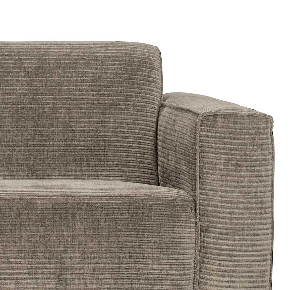 3er Cord-Sofa in Graubraun - Shinin