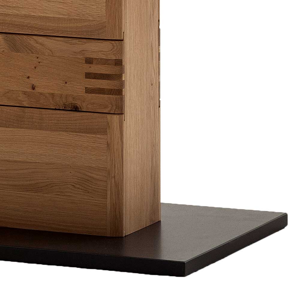 Esszimmer Säulentisch mit zwei Einlegeplatten - Crupean
