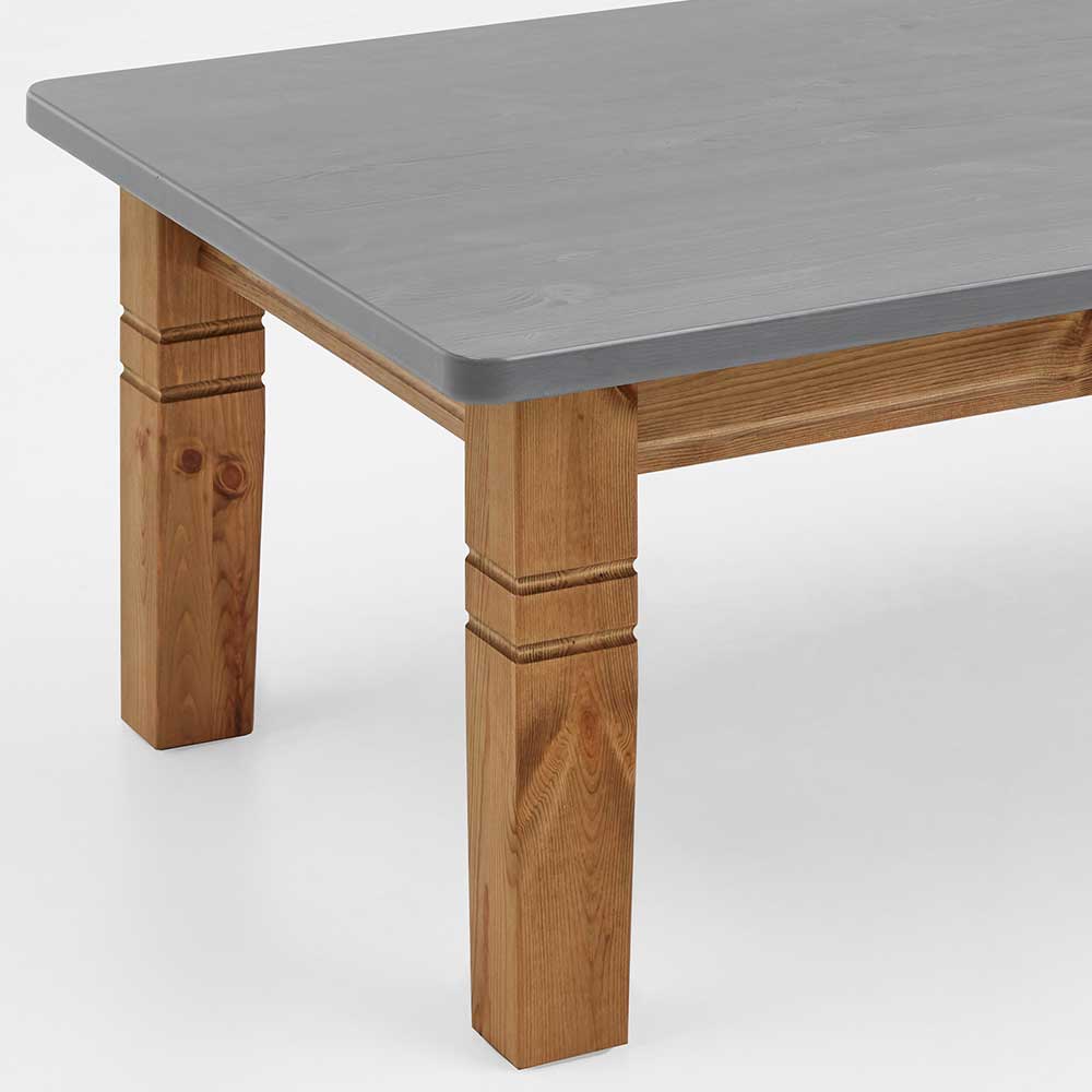 Country Couchtisch in Grau & Kiefer Lauge - Eshelas