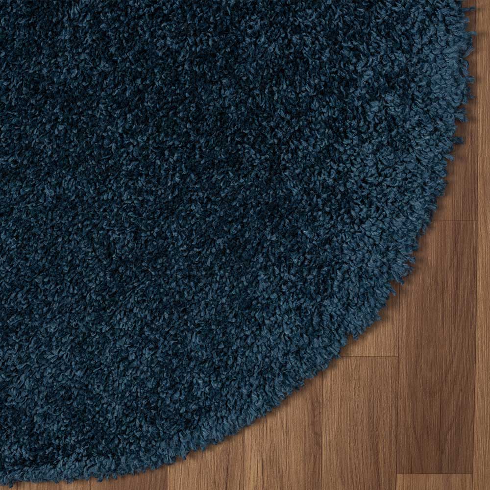 Dunkelblauer Teppich mit 150 cm Durchmesser - Asnes