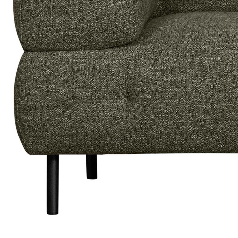 Wohnzimmersofa in Dunkelgrün Strukturstoff - Teresia
