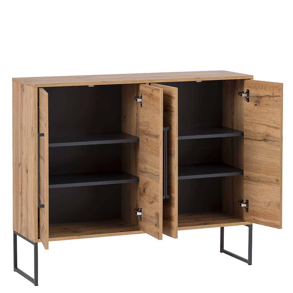 112x94x33 Wohnzimmer Kommode mit vier Türen - Swurta