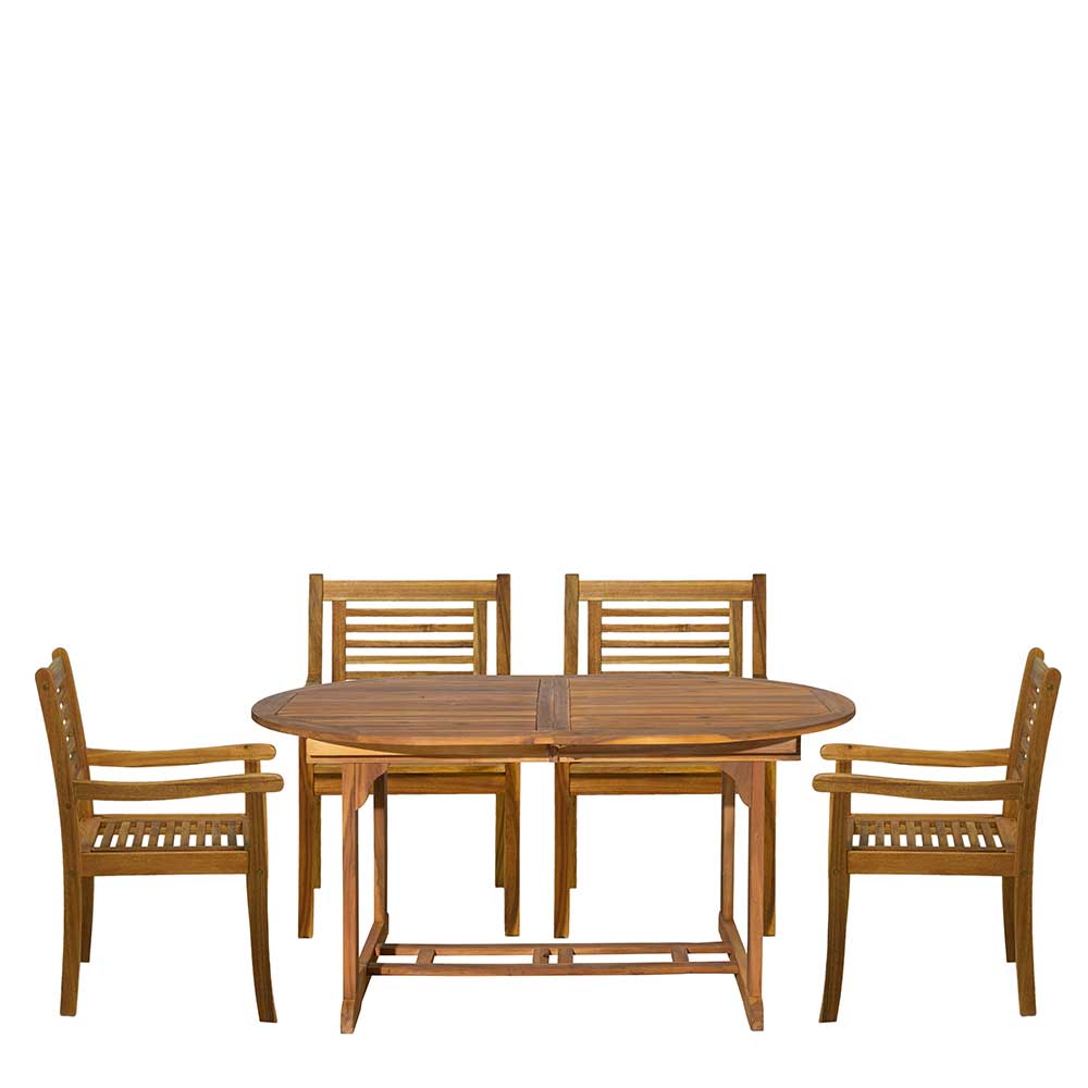 Garten Sitzgruppe aus Massivholz - Uratenda (fünfteilig)
