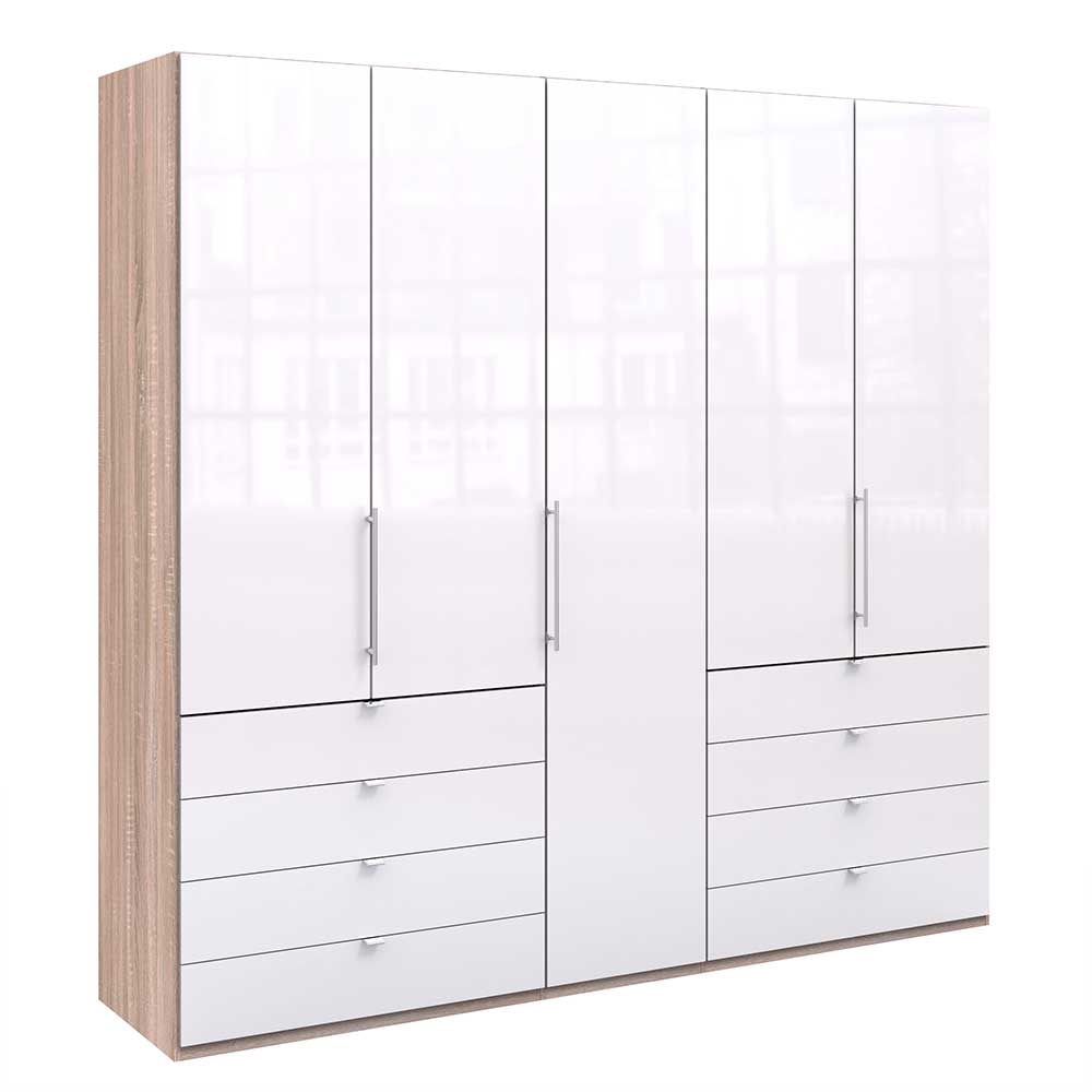 Schlafzimmer-Kleiderschrank mit Tür & 2 Falttüren - Bosays
