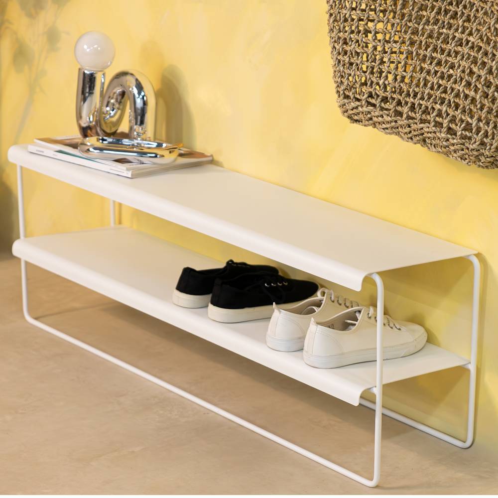 103cm breites Schuhregal in Weiß - Serian