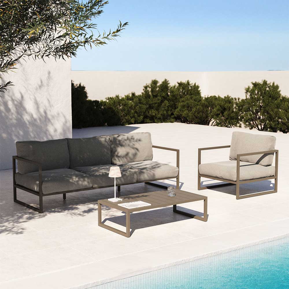 Lounge Sessel in Hellgrau & Dunkelgrün - Turkeni