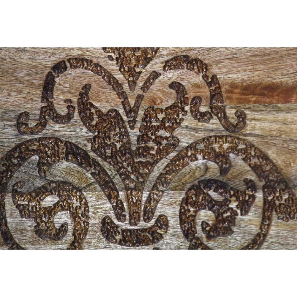 40x35x40 Holz Schränkchen mit Ornament Schnitzerei - Kick