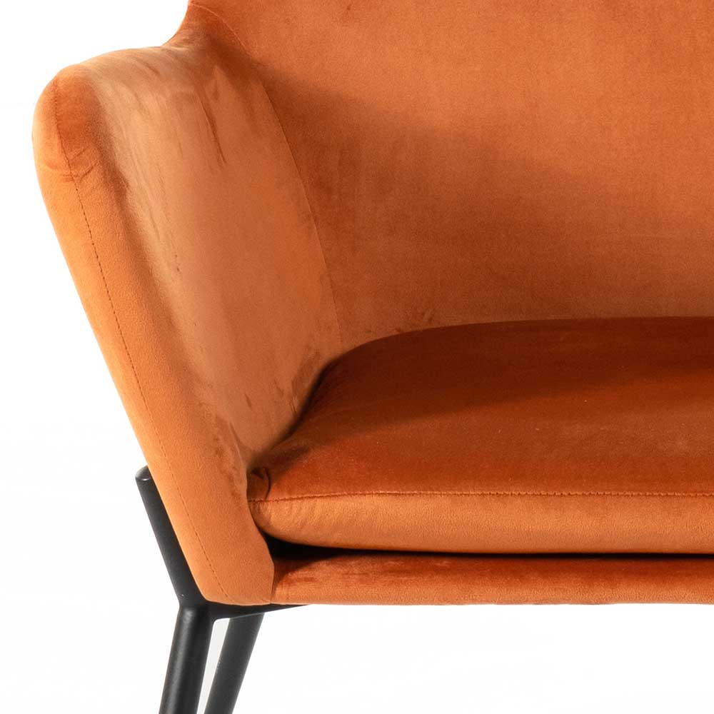 Design Samtsessel in Orange - Ofrael