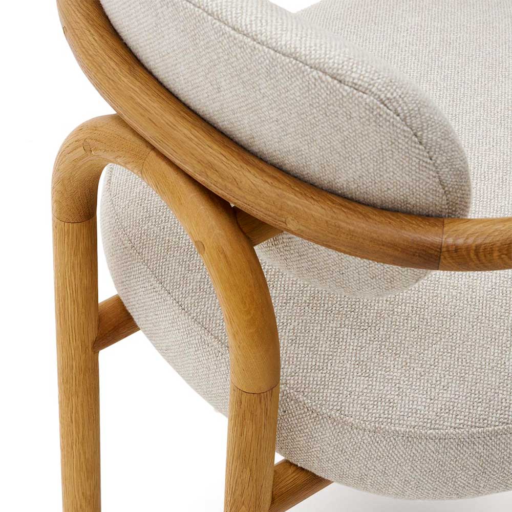 Skandi Designstuhl in Beige Chenille - Gracelino
