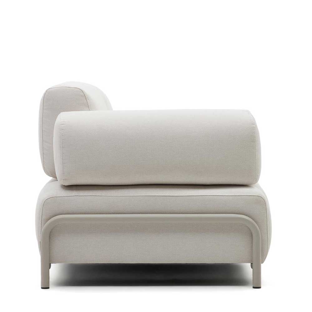 3er Wohnzimmercouch aus Chenille in Beige - Turena