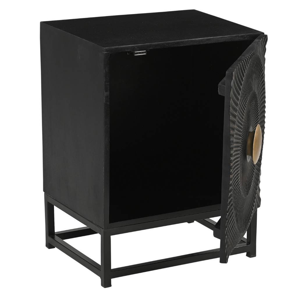 Design Nachtschrank in Schwarz und Gold - Oglio