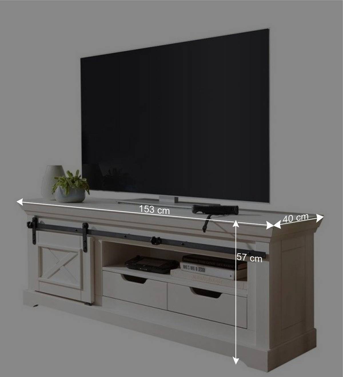 Unterschrank für TV mit Schiebetür - Kuito