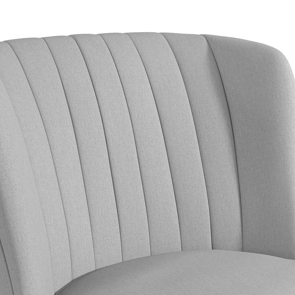 Mid Century Sessel in Hellgrau & Natur - Haigon