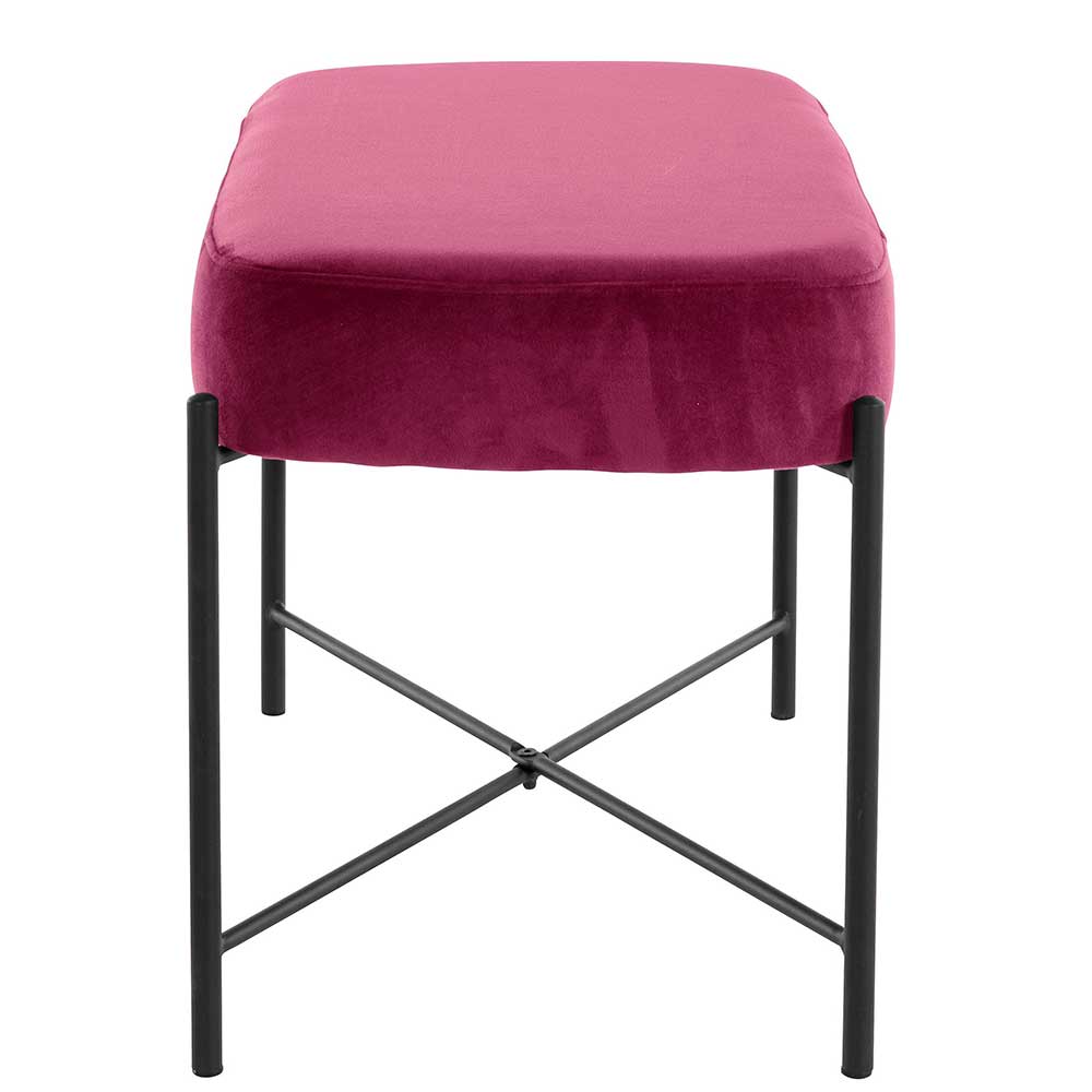 Samtbank in Pink mit Metallgestell - Infernya
