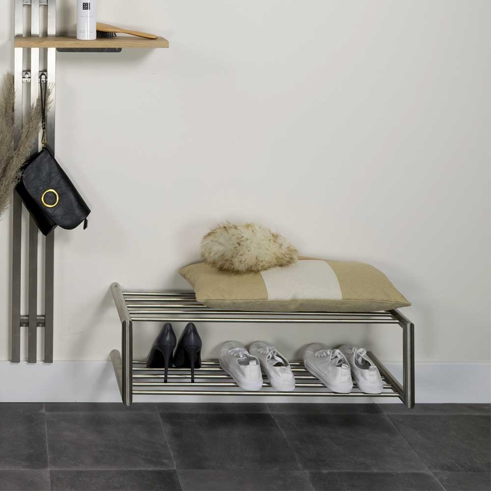 Schuhregal für die Wandmontage aus Edelstahl - Sipano