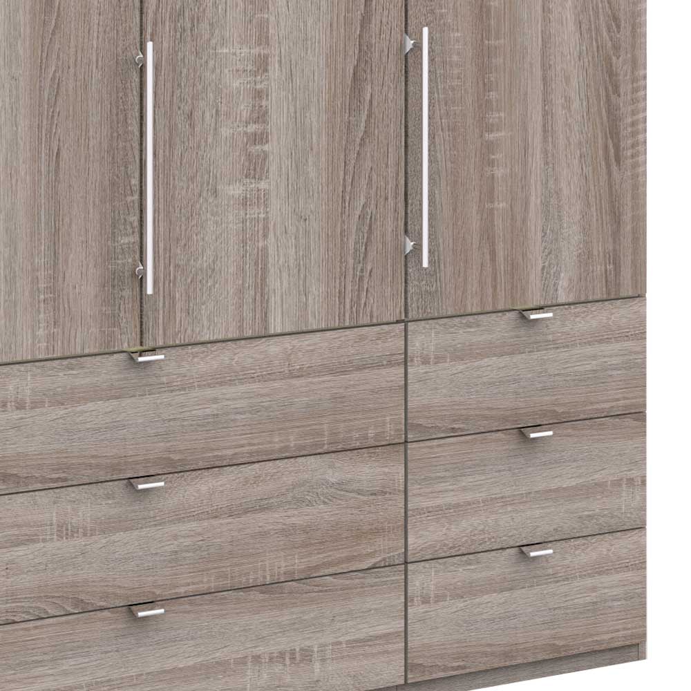 Schlafzimmer Kombischrank in Eiche dunkel - Crenba