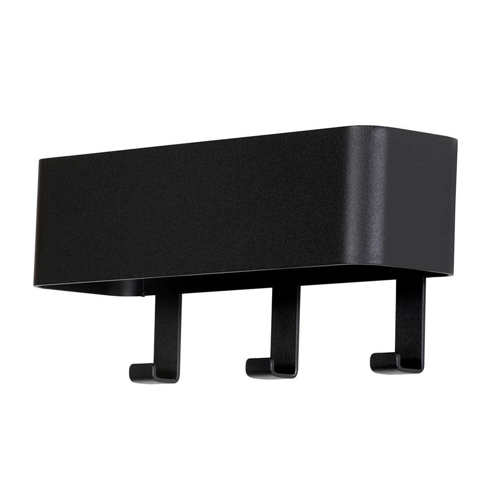 27x12cm Hakenleiste aus schwarzem Stahl - Halgato