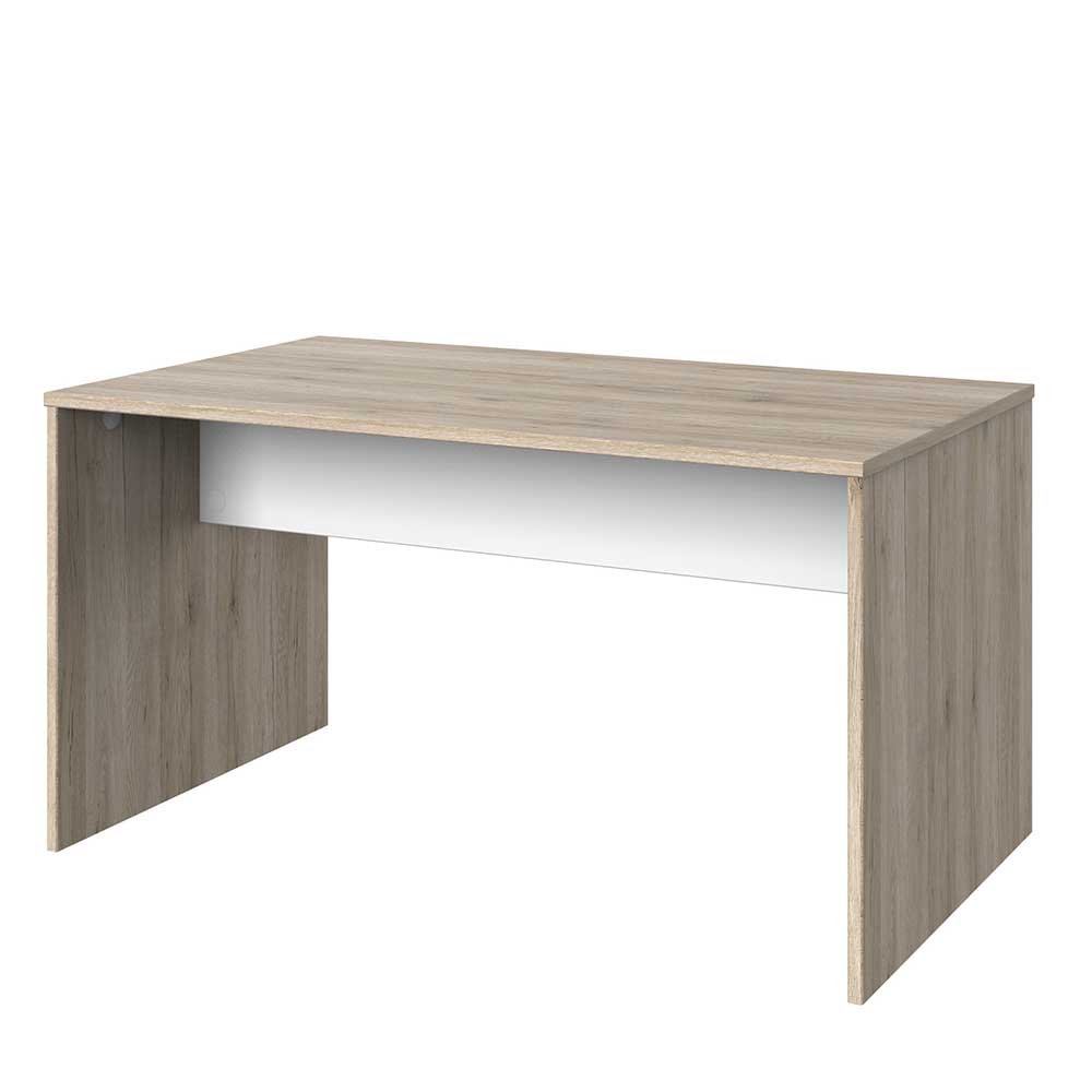 Schreibtisch in Eiche San Remo & Weiß - Abrud
