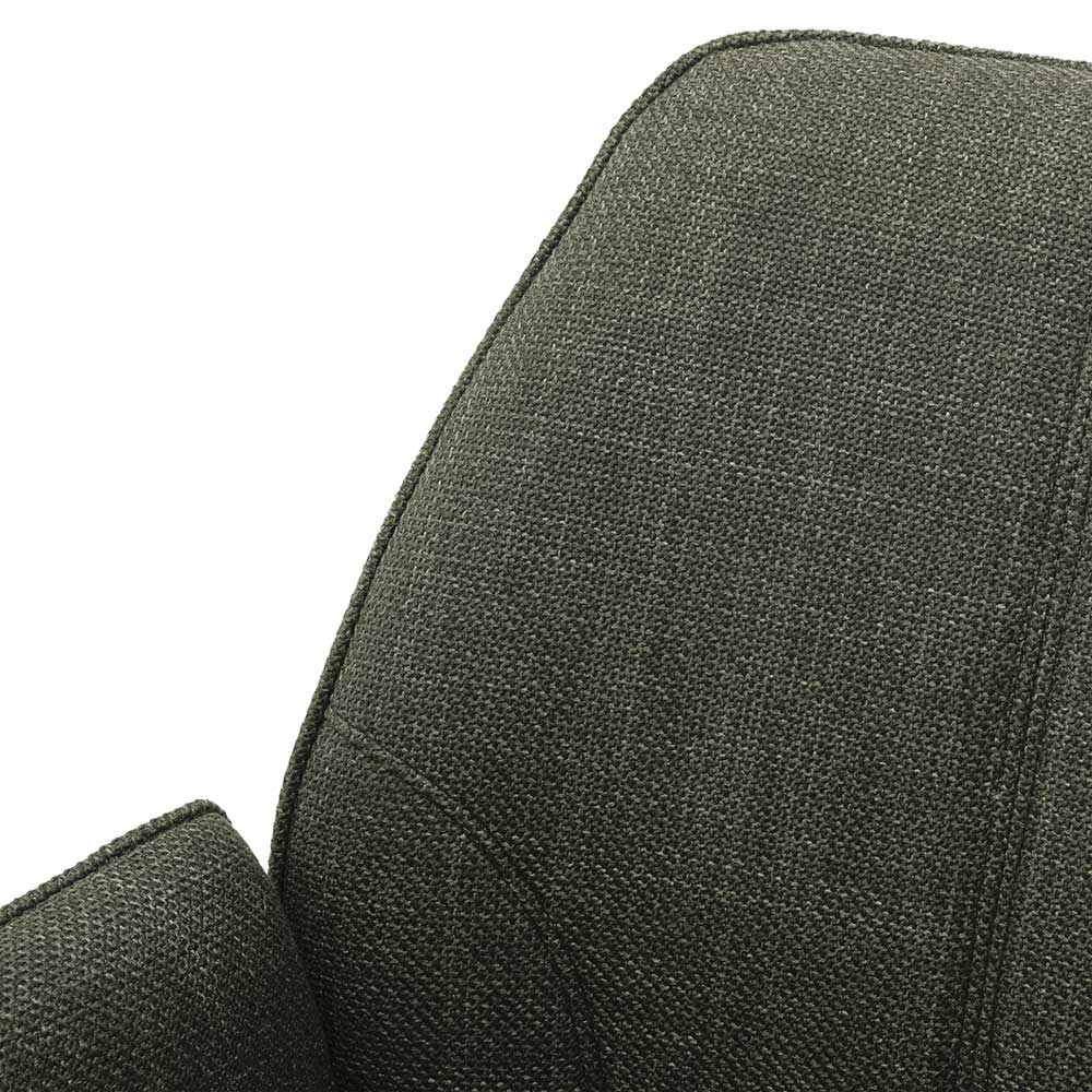 Drehstuhl mit Armlehnen in Oliv Grün - Randolpho (2er Set)