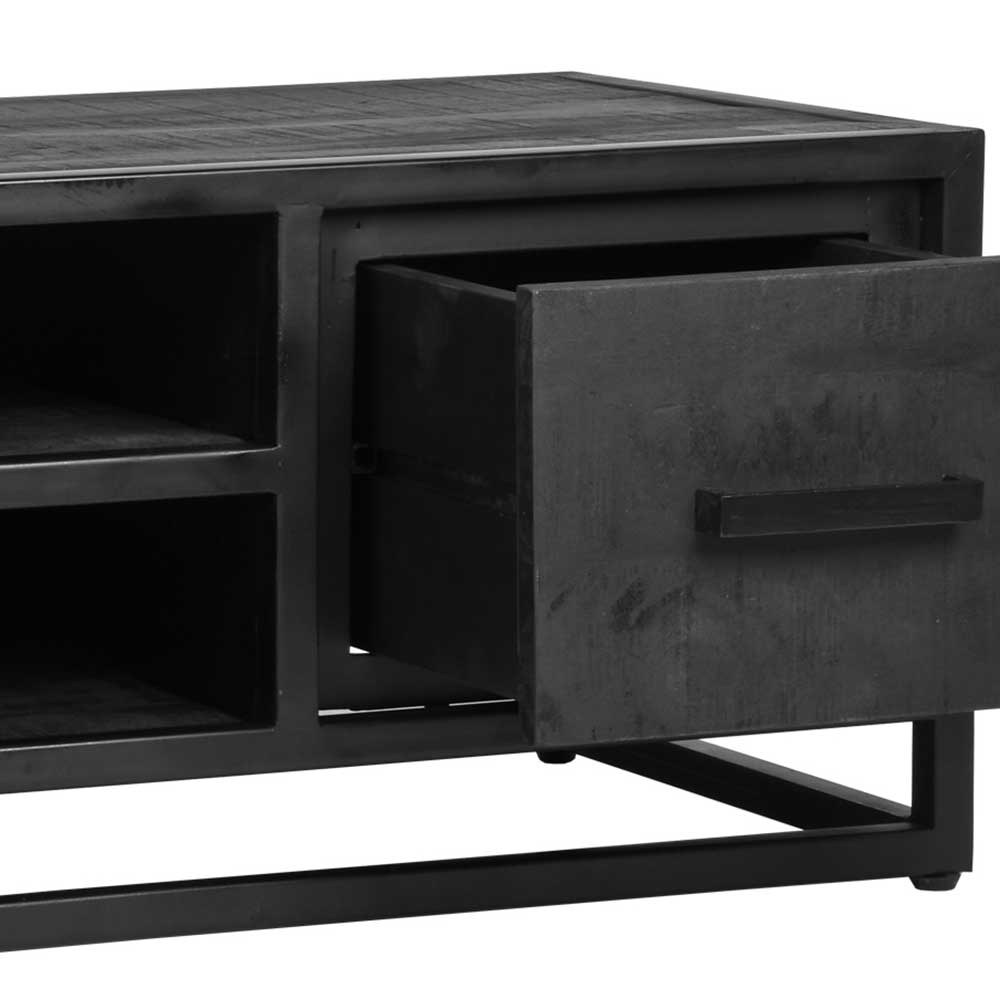 TV Lowboard in Schwarz Antik Finish - Esturado