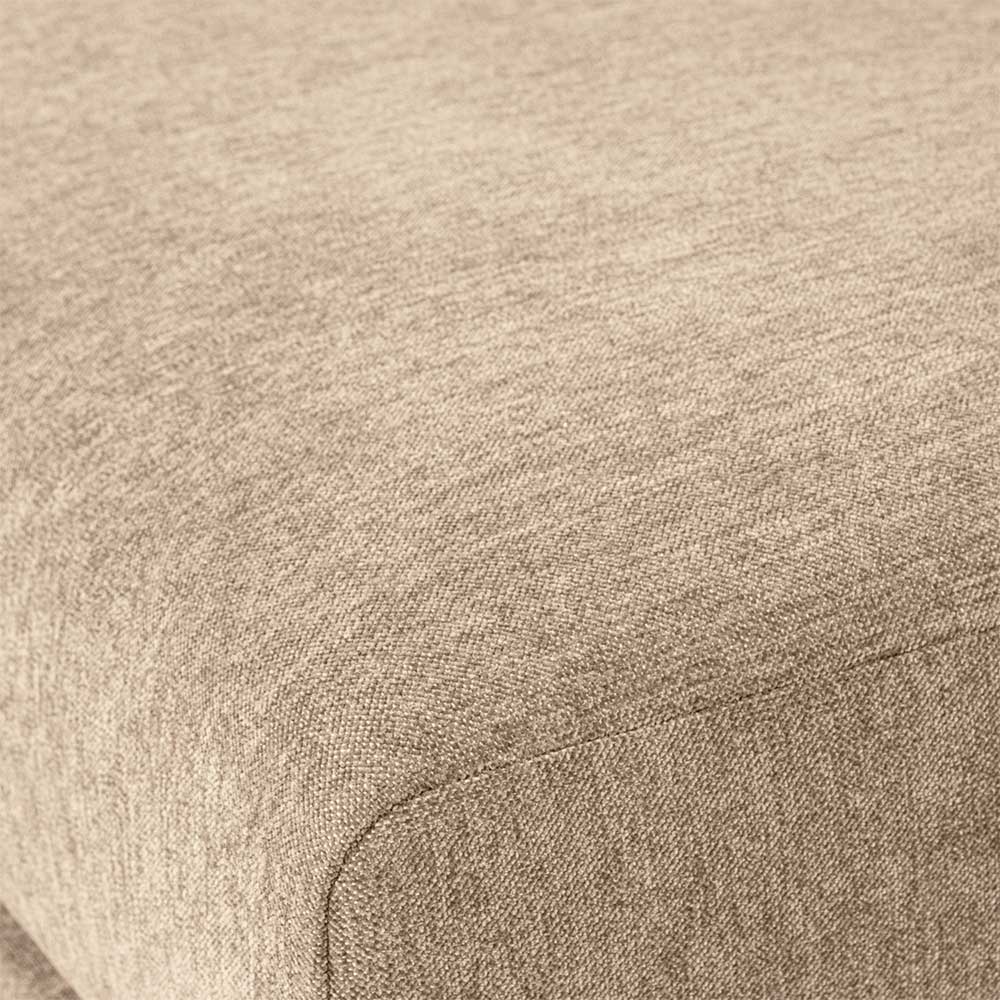 Chenille Hocker in Beigegrau Melange - Paola