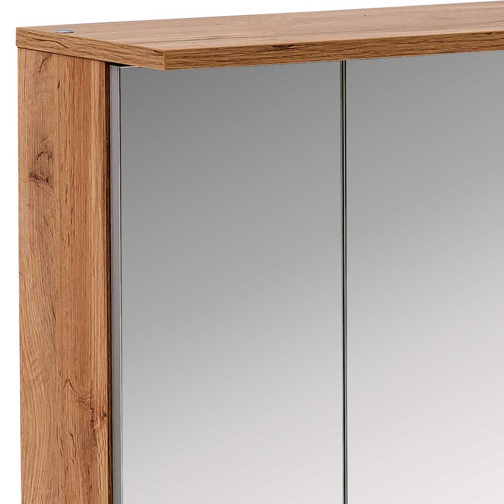 Badschrank mit Spiegeltüren in Wildeiche Optik - Jessmi