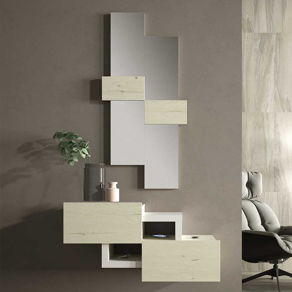 Design Flur Set in Cremefarben & Weiß - Timos (zweiteilig)