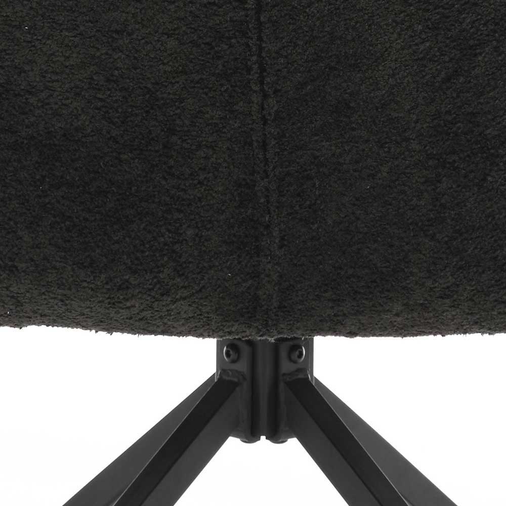 Esszimmer Boucle Drehstuhl mit Armlehnen - Albertiro (2er Set)