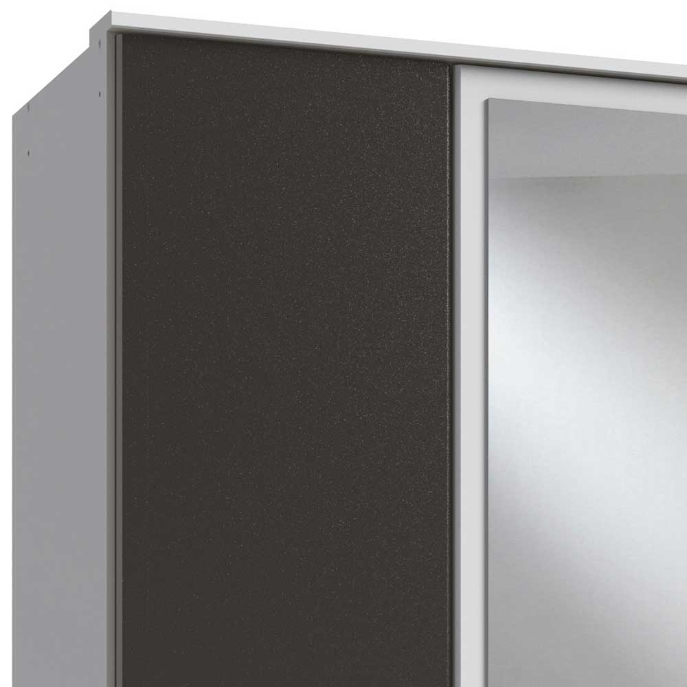 Kleiderschrank in Weiß und Dunkelgrau - Vanila