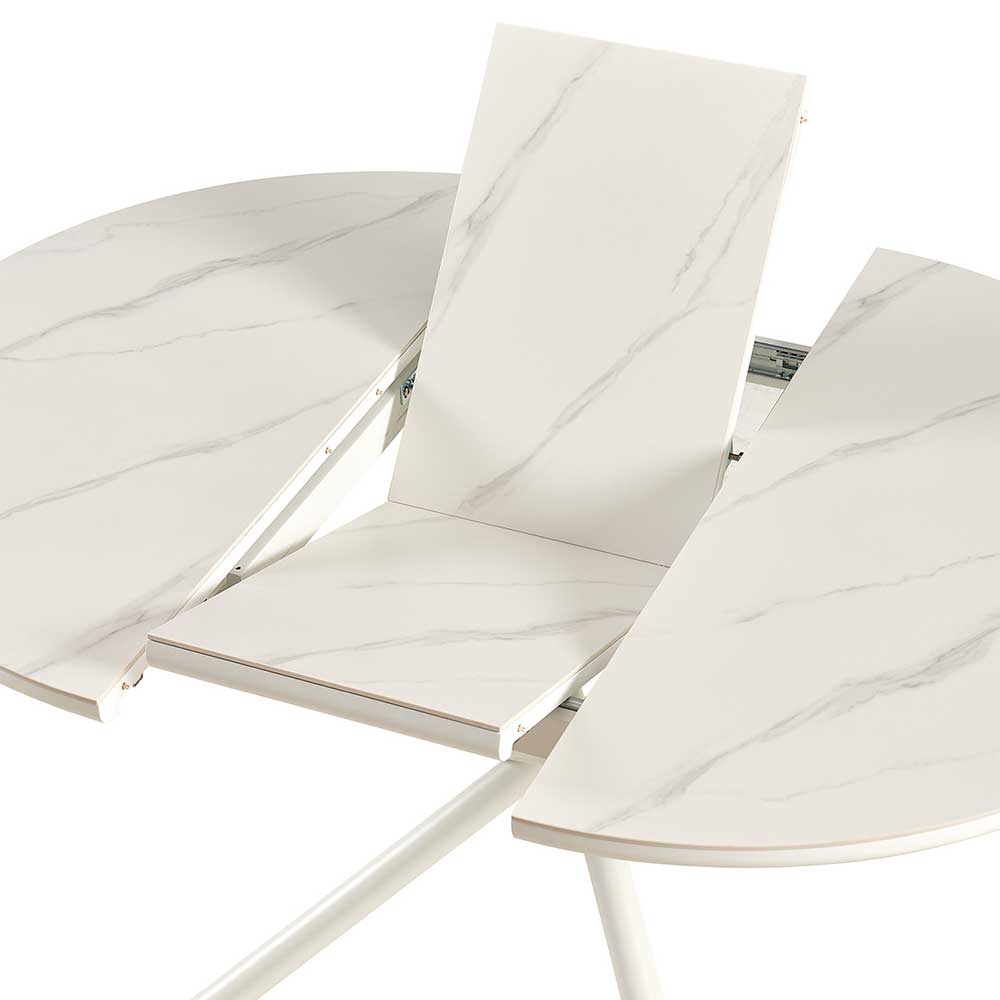 Tisch mit Keramikbeschichtung in Marmor Optik - Durense