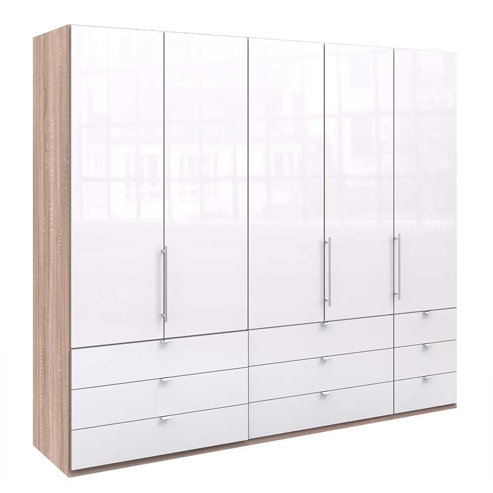 Breiter Kleiderschrank in Weiß - Bosays