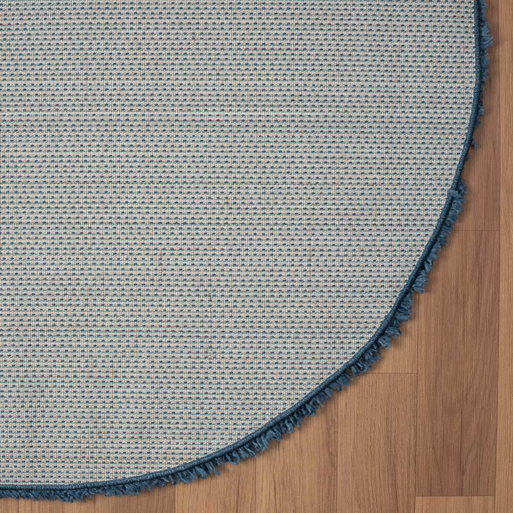 Dunkelblauer Teppich mit 150 cm Durchmesser - Asnes