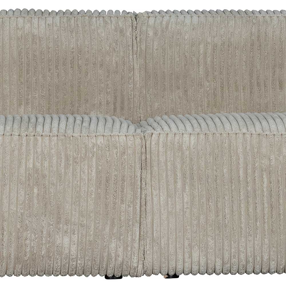 Cord Wohnzimmercouch in Beigegrau - Jamiesa