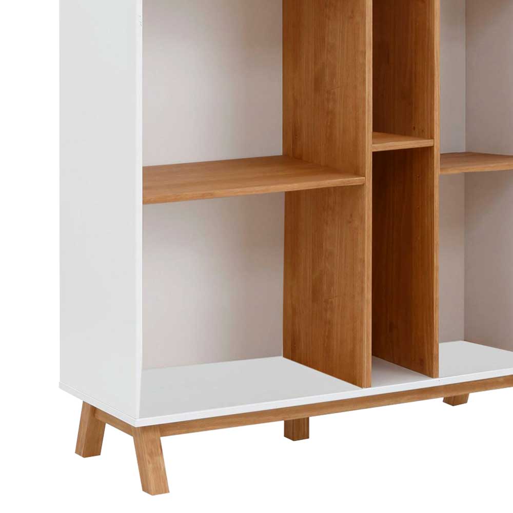 Skandi Design Regal in Weiß und Kiefer Natur - Aglio