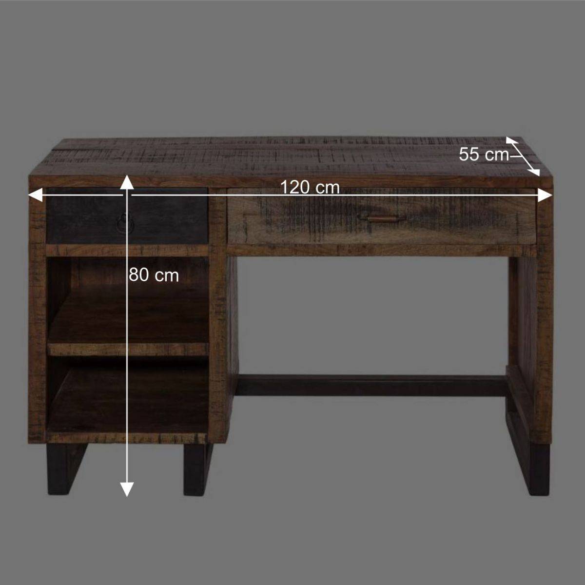 Recyclingholz Schreibtisch 120x50 cm - Bahiro