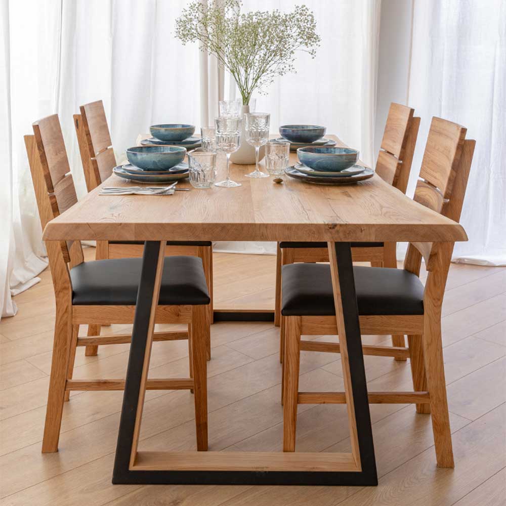Design Esstisch mit Naturkanten - Ostora
