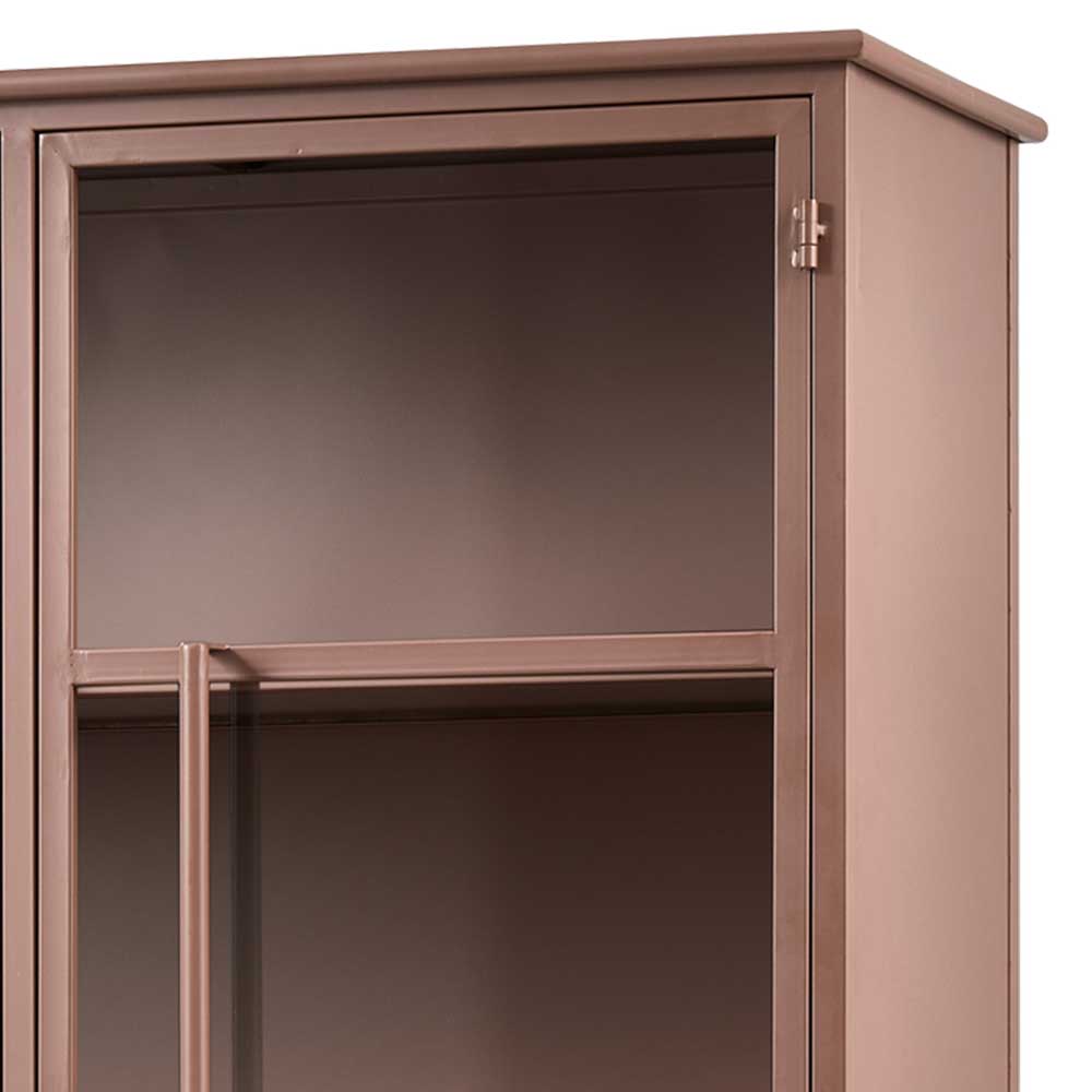 Metall Vitrine in Braun - Dora
