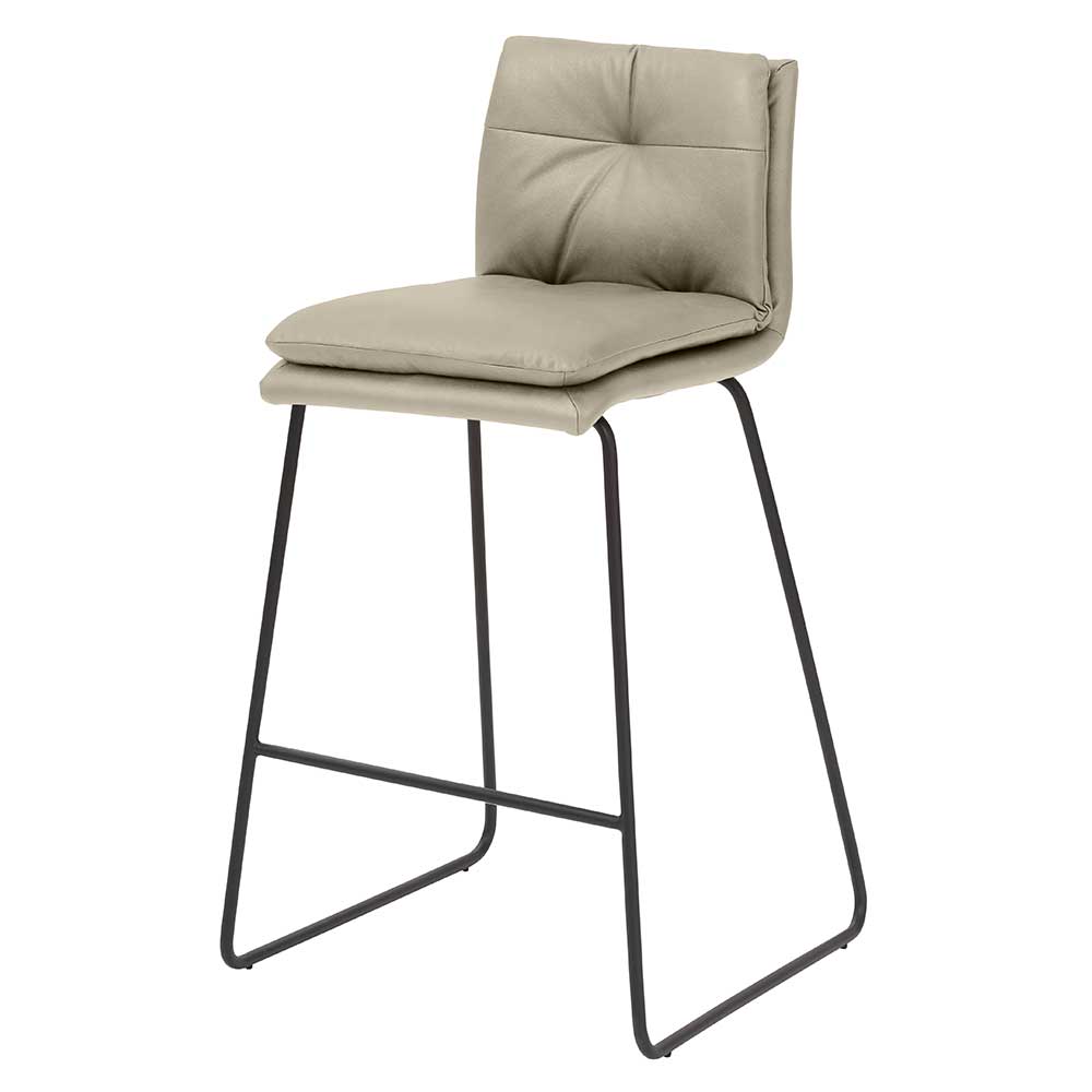 Design Barstuhl in Taupe & Schwarz - Jason