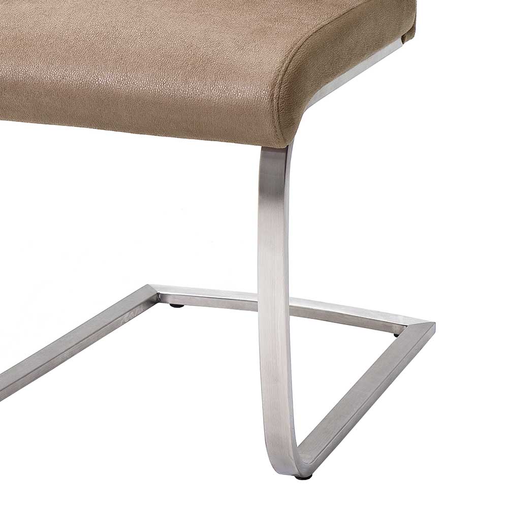 Design Freischwinger Ardin in Beige (2er Set)