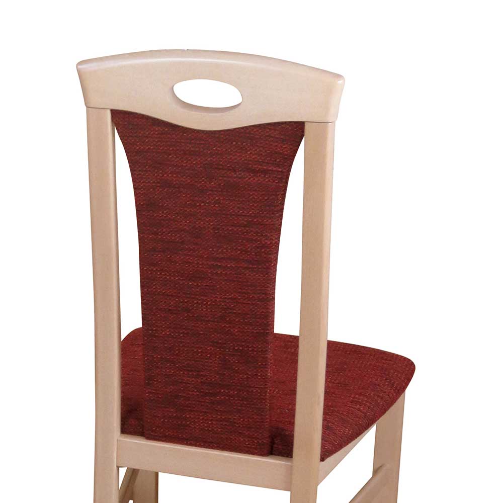 Esszimmer Stuhl in Bordeaux Rot Lebrufe & Buche (2er Set)