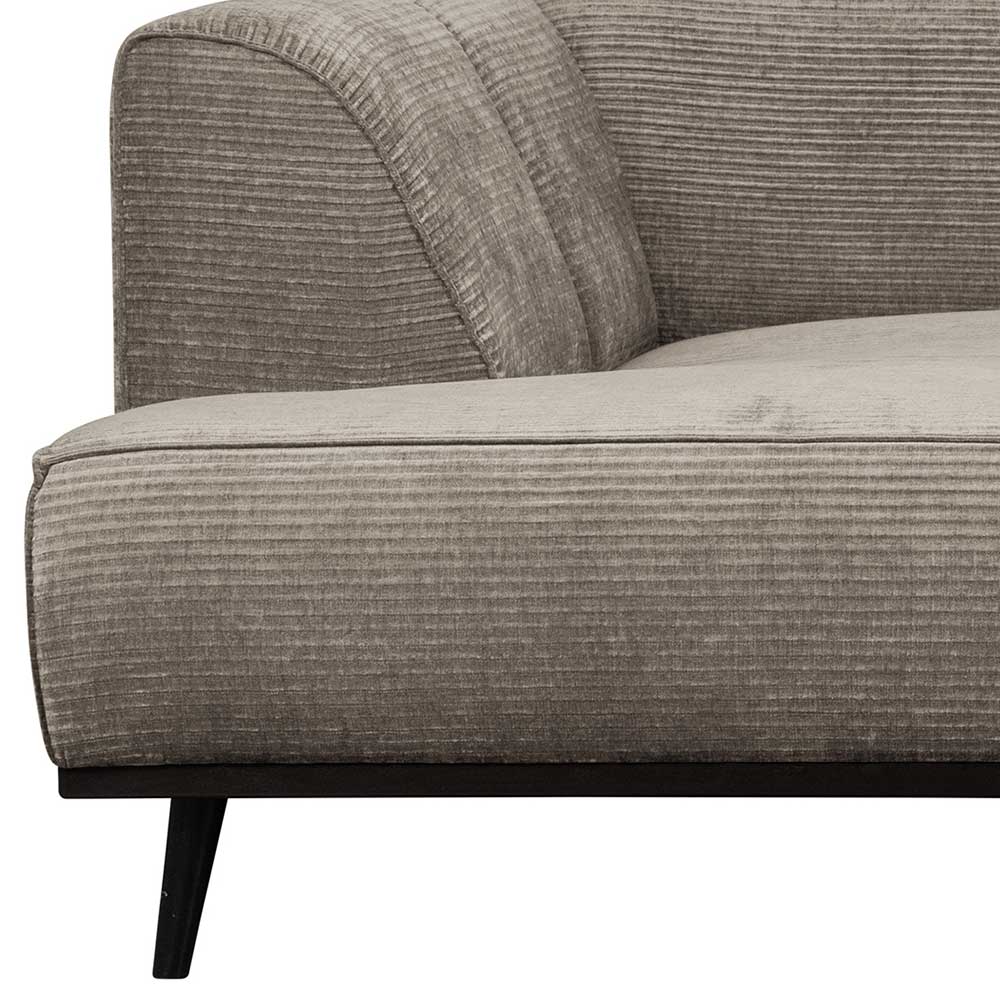 Ecksofa in Graubraun & Schwarz - Orvinio