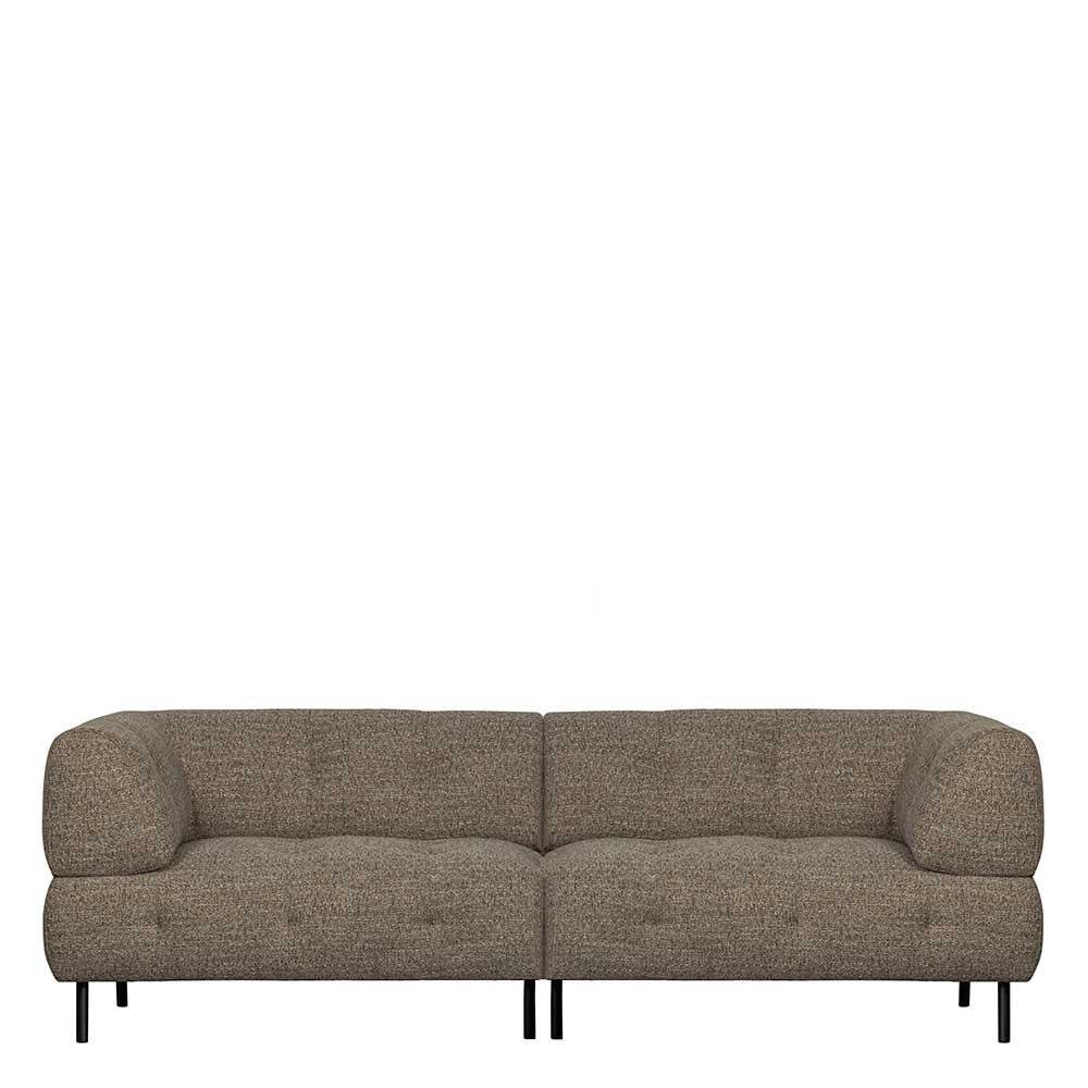 Wohnzimmer Sofa in Dunkelbraun Strukturstoff - Marus