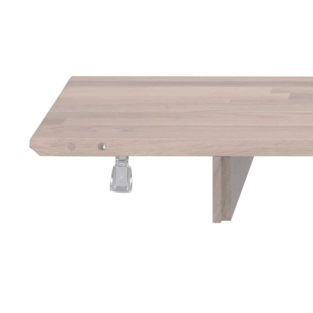 Ovaler Massivholztisch in White Wash Pessoa Eiche