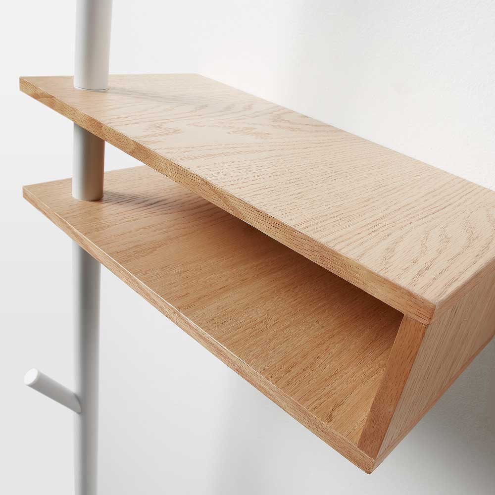 Kompakte Garderobe Rhoen mit 4 Haken und Ablage