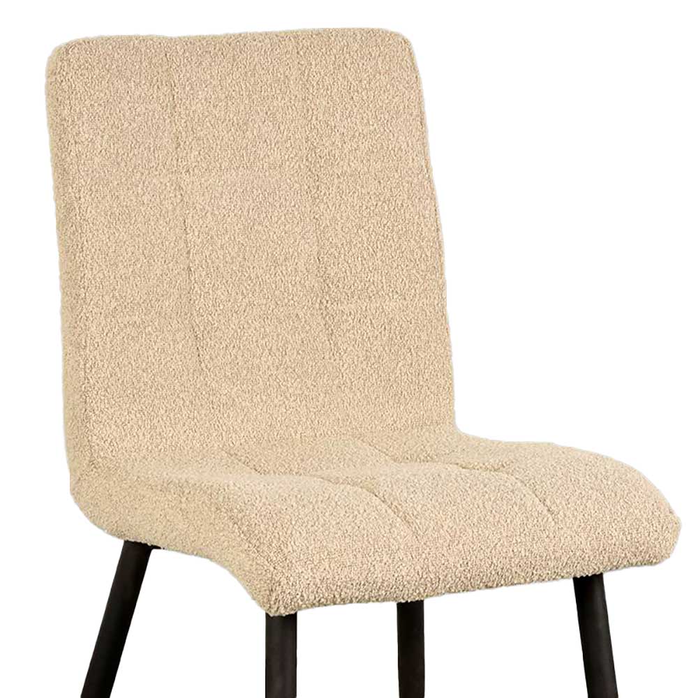 Esszimmerstuhl aus Boucle in Beige - Lurena