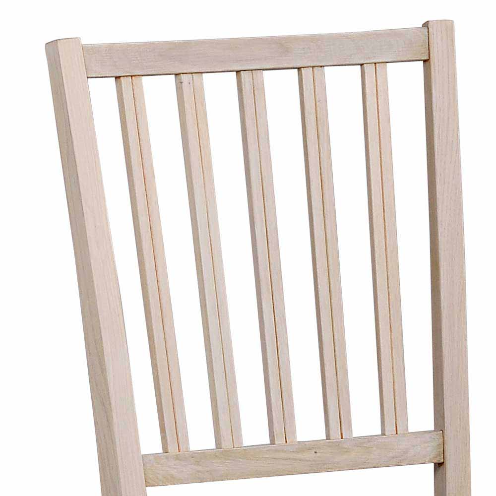 Holzstuhl mit Stoffsitz Grau - Pessoa (2er Set)