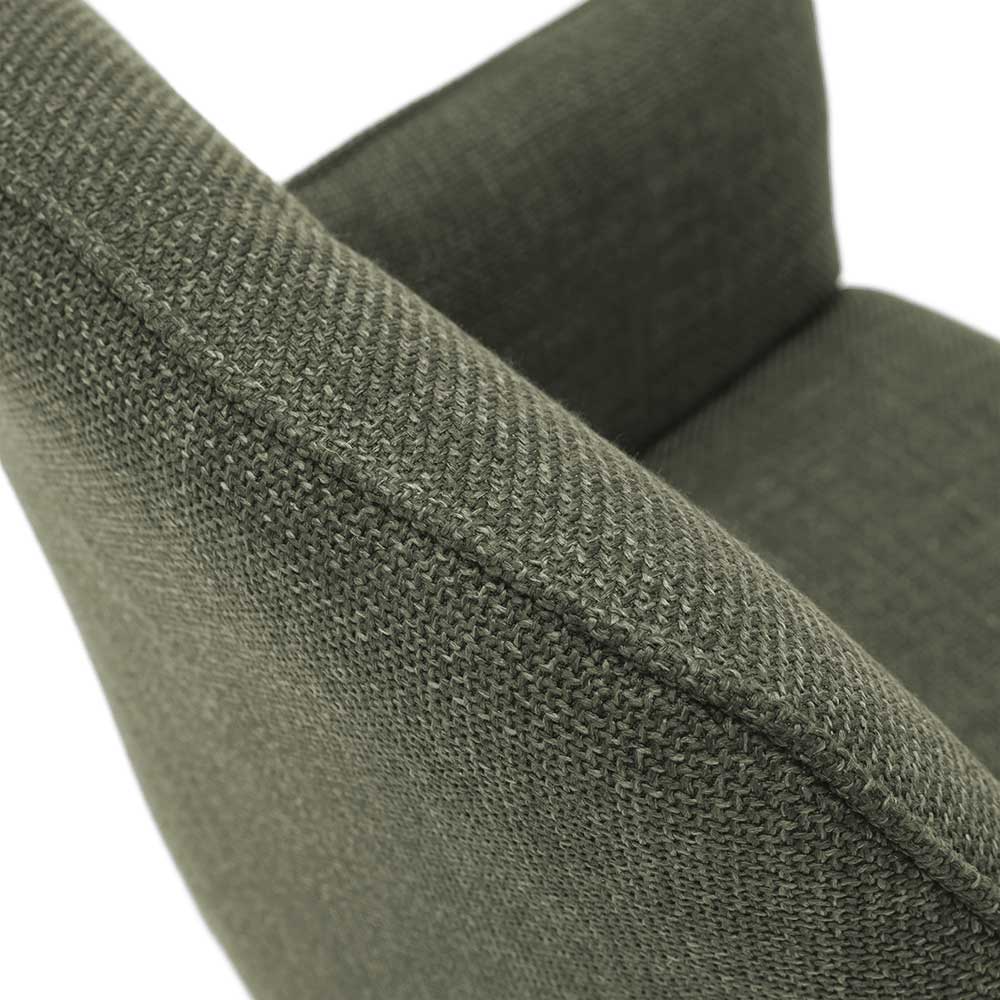 Drehstuhl mit Armlehnen in Oliv Grün - Randolpho (2er Set)