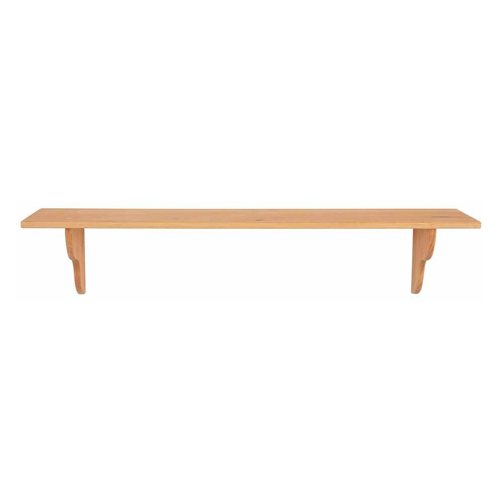 Wandboard aus Kiefer Bianco mit zwei Konsolen für modernes Wohnzimmer – Elta